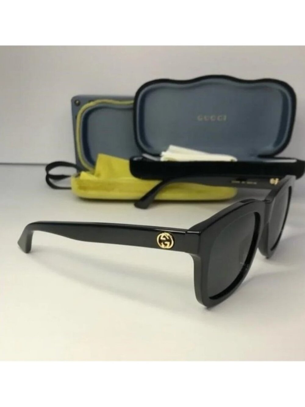New - Gucci unisex Urban GG0326S GG/0326/S 001 Black Fashion Square Sunglasses… - Picture 2 of 12